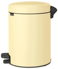Кош за боклук с педал Brabantia NewIcon 1008840, 5 л, Леко затваряне, Противоплъзгаща основа, Жълт