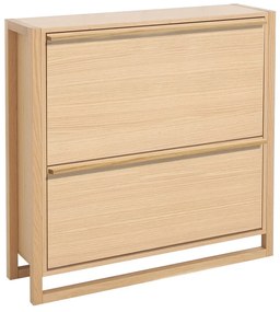 Накланяща се стойка за обувки от декор от дъб естествена NewEst – Woodman