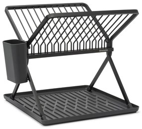 Тъмносива метална двуетажна тавичка за оттичане 37x33 cm – Brabantia