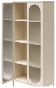 Кремава метална витрина 80x186x40 cm Luna – Støraa