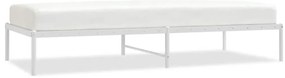 350906 vidaXL Метална рамка за легло, бяла, 90x200 см