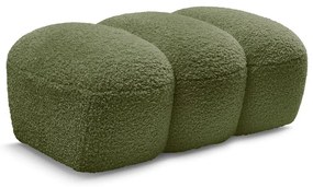 Зелена табуретка от прежда с примки от букле Hippolyte – Bobochic Paris