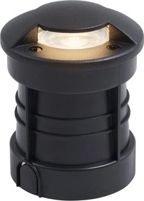 Комплект от 6 модерни наземни прожектора черни GU10 50mm 2-светлинен ефект IP65 - Cellar