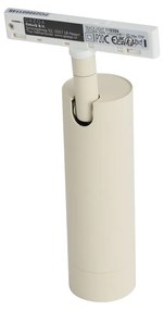 Модерен спот бежов с бяло за релсова система 1-фазен GU10 35mm - Slimline Uzzy