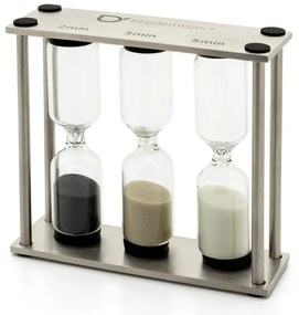 Пясъчен часовник кухненски таймер в сребрист цвят Duet – Bredemeijer