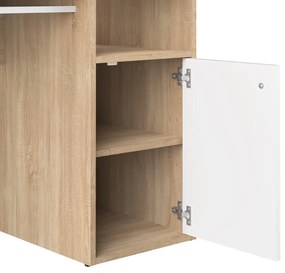 Работна маса с дъбов плот 50x115 cm Oxford - TemaHome