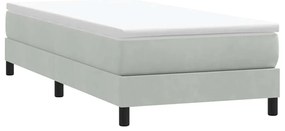 3315813 vidaXL Box Spring легло без матрак Светло сиво 100x210 cm кадифе