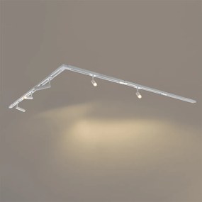 Модерна релсова система за осветление с 5 прожектора, бяла, 1-фазна - Iconic Ivy