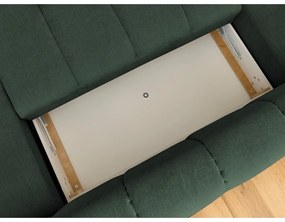 Зелен сгъваем/с място за съхранение ъглов диван (ляв ъгъл/U форма) Fuji – Bobochic Paris