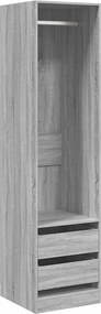 815349 vidaXL Гардероб с чекмеджета сив сонома 50x50x200 см инженерно дърво