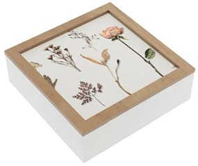Декоративна кутия Versa Lilled Дървен MDF 24 x 7 x 24 cm