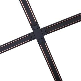 Модерна релсова система за осветление, черна, 1-фазна, 1000 см, с кръгло захранване - Magnetic