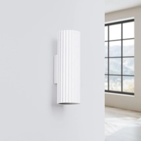 Бяла стенна лампа Gleam – Sollux