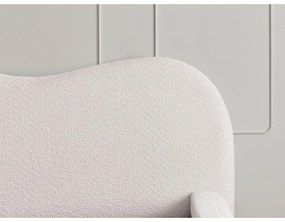 Бяло тапицирано двойно легло с място за съхранение с включена подматрачна рамка 160x200 cm Orlane – Bobochic Paris