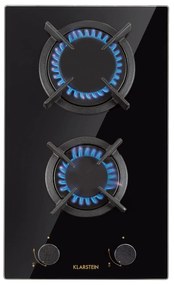Klarstein Goldflame Domino, газов котлон, 2 месингови горелки, стъклокерамика