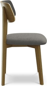 Сив трапезен стол от масивна дървесина Niu – Makamii