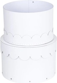 Бели картонени кутии за съхранение в комплект 2 бр. с капаци ø 26x17,5 cm Wilma Paper Laminate – Bigso