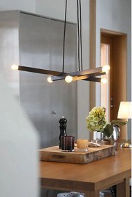 Черно метално висящо осветително тяло Stack – Markslöjd