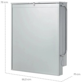 Зелено сива висяща маса за преповиване Roba style - Roba