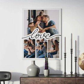 Картина от канава със снимки - Love
