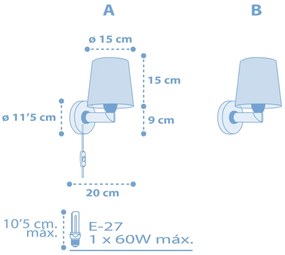 Стенна апличка Ango Starlight-Blue