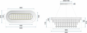 Кристален полилей LED 102W c дистанционно управление APP417-CP