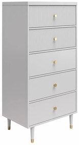 Светлосив висок скрин 70x141 cm Elizabeth – CosmoLiving by Cosmopolitan