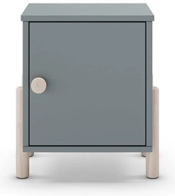 Детско нощно шкафче сиво-зелено от масивен бор Enola – Marckeric