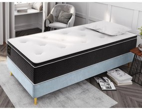 Светлосиньо кадифено единично легло , 90 x 200 cm Lia - Milo Casa