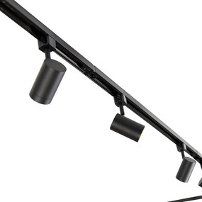 Интелигентна релсова система за осветление черна 1-фазна 10-светлини с WiFi GU10 - Iconic Jeana