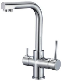 Смесител за кухня ICF 7106146 7119, месингов, хром, с превключвател, 22.5x23см