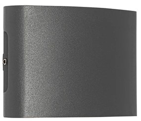 Външна стенна лампа тъмно сива с LED 4-светлина IP54 - Silly