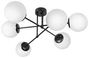 Плафон ГАРДА, черен/бял, 6xE27