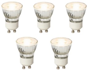 Комплект от 5 димируеми GU10 LED крушки 35мм 3W 220 lm 2700K