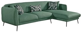 Зелен разтегателен ъглов диван , десен ъгъл Madrid - Pandia Home