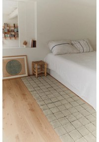 Бежова ръчно изработена вълнена пътека 80x230 cm Mosaic Sandstone – Lorena Canals