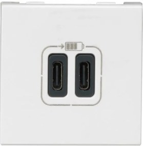 Legrand Розетка 2хUSB за зареждане тип C 3A 15W 2 мод. цвят Бял Mosaic - 077590