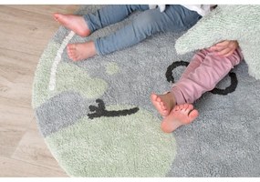 Син ръчно изработен памучен детски килим подходящ за пране ø100 cm Big Big World – Lorena Canals