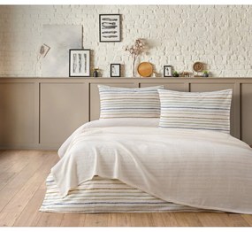 Кремав памучен комплект покривка за легло, чаршафи и калъфки за възглавници 200x240 cm Karina – Mijolnir