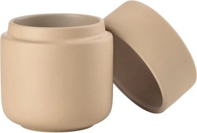 Бежов глинен органайзер за баня за памучни тампони Ume – Zone