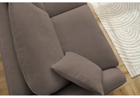 Кафяв разтегателен диван 235 cm Cezanne – Bobochic Paris