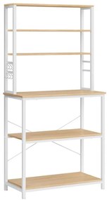 Кухненска етажерка MARGE, кафява/бяла