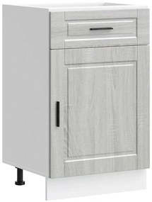 853963 vidaXL Кухненски шкаф Porto, сив сонома, инженерно дърво