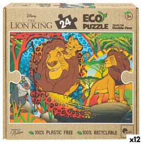Детски Пъзел The Lion King Двустранно 24 Части 70 x 1,5 x 50 cm (12 броя)