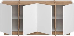 Бял скрин от декор от бор с отвор за кабели 180x80x45 cm Dorma – Kalune Design