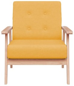 244657 vidaXL Фотьойл, жълт, текстил