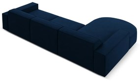 Ъглов диван от синьо кадифе (ляв ъгъл) Jodie - Micadoni Home