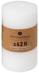 Свещ без аромат atmosphera Hugo, Кръгла, 7x13 см, Бяла