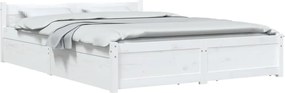Рамка за легло с чекмеджета Dodson, бяла, 140x190 см
