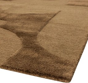 Кафяв килим със смес от вълна 170x240 cm Livo – WOOOD